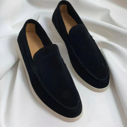 Hubert Eleganckie zamszowe loafersy