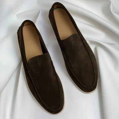 Hubert Eleganckie zamszowe loafersy