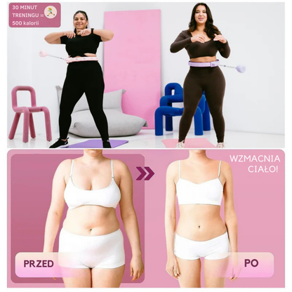 RuchPro Regulowana Obręcz Fitness z Obciążeniem